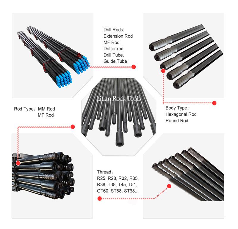 Litian Threaded Drill Rod for Sale Litian Threaded Drill Rod for Sale